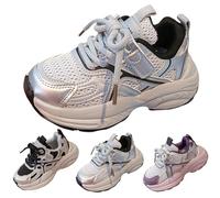 FGUUTYM Outdoor Running Shoes Boys Girls Trainers Thick Sole Trainers with Air Cushion Breathable Barefoot Shoes Non-Slip Fitness Shoes Children's Shoes Leisure Shoes Road Running Shoes, black, 5 UK