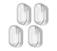 FGUUTYM Pack of 4 Toothbrush Cover Family Travel Camping Bathroom School Business Toothbrush Cover for Manual and Toothbrushes Soft Clean Replacement Toothbrush Heads (White, One Size)