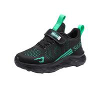 FGUUTYM Running Shoes Boys Girls Breathable Mesh Sports Shoes Comfortable Lightweight Jogging Shoes Trainers Indoor Shoes Street Running Shoes Leisure Shoes Trainers Flat Children's Shoes, black, 1 UK