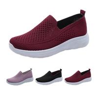 FGUUTYM Running Shoes Women's Slip On Trainers Lightweight and Breathable Orthopaedic Shoes Casual Breathable Walking Shoes Lightweight Wide H Trainers Memory Foam Sports Shoes Canvas Fabric Shoes