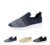 FGUUTYM Running Shoes Women's Wide Feet Flat Shoes with Soft Footbed Soft Soles Comfortable Walking Shoes Mesh Breathable Jogging Shoes Non-Slip Leisure Trainers Sports Shoes Trainers, Z Blue1, 6 UK