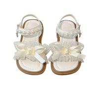 FGUUTYM Sandals for Girls Toddlers Fashion Elegant Princess Shoes with Bows and Beads Soft Soles Leather Children's Sandals Baby Shoes First Walking Shoes Sandals Girls Shoes Children's Shoes, Z1