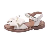 FGUUTYM Sandals for Girls Toddlers Fashion Elegant Princess Shoes with Bows and Beads Soft Soles Leather Children's Sandals Baby Shoes First Walking Shoes Sandals Girls Shoes Children's Shoes, Z4
