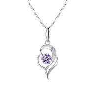 FGUUTYM Simple and Fresh Necklace Pendant with Diamond Inlay for Women with Zodiac Sign Heart Shaped Necklace Fashion Clavicle Chain Cute Chains Edible (GD3, One Size), Metal, No Gemstone