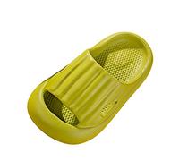 FGUUTYM Slippers for children, boys, shower shoes, beach sandals, summer bathing slippers, soft soles, non-slip summer shoes, bathroom slippers, girls' flat sandals, Green, 180