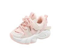 FGUUTYM Trainers Boys Girls All Year Round Outdoor Lace-Up Trainers Air Cushion Road Running Shoes Non-Slip Lightweight Mesh Indoor Shoes Children Thick Base Walking Shoes Boys Shoes Sports Shoes