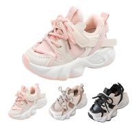 FGUUTYM Trainers Boys Girls All Year Round Trainers Road Running Shoes Non-Slip Air Cushion Lightweight Mesh Indoor Shoes Children Thick Base Walking Shoes Boys Shoes Outdoor Lace-Up Sports Shoes