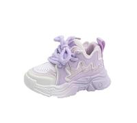 FGUUTYM Trainers Girls Boys Lightweight Breathable Sports Shoes with Lacing Non-Slip Outdoor Walking Shoes Children's Shoes Mesh Children's Trainers Running Shoes Non-Slip Casual Sports Barefoot Shoes