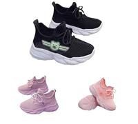 FGUUTYM Trainers Girls Children Wide Barefoot Shoes Boys Breathable Sports Shoes Mesh Upper Running Shoes Comfortable Lightweight Jogging Shoes Trainers Indoor and Outdoor Barefoot Shoes, pink, 11.5
