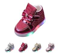 FGUUTYM Unisex Children's Trainers LED Lights Flashing Shoes Boys Girls Lightweight Trainers Non-Slip and Breathable Children's Shoes Running Shoes Sports Shoes Fitness Shoes Road Running Shoes, pink