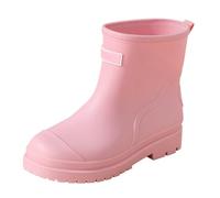 FGUUTYM Wellington Boots Women's Rain Boots Rain Shoes Plain Garden Shoes Rain Boots Comfortable and Not Half Height Boots Rubber Shoes Waterproof Slip Boots Wide Shaft Garden Boots Rain Boots, pink