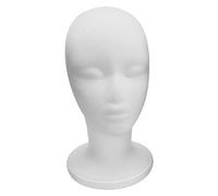 FGUUTYM Wig Model Stand Hairpieces High Display Foam Female Hats Hair for Style and Wig and Mannequin Against Teeth Grinding (White, One Size)