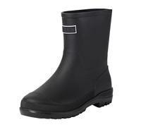 FGUUTYM Women's Mid-Height Rain Shoes, Wellington Boots, Waterproof Boots, Comfortable and Not Rain Boots, Garden Shoes, Wide Shaft, Extra Wide Garden Shoes, Wellington Boots, black, 5 UK
