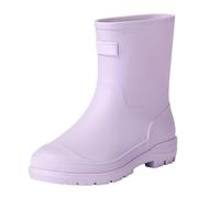 FGUUTYM Women's Mid-Height Rain Shoes, Wellington Boots, Waterproof Boots, Comfortable and Not Rain Boots, Garden Shoes, Wide Shaft, Extra Wide Garden Shoes, Wellington Boots, purple, 5 UK