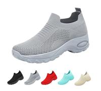 FGUUTYM Women's Slip On Trainers, Memory Foam Running Shoes, Trainers, Fitness, Gym, Sports Shoes, Comfortable Orthopaedic Shoes, Lightweight Mesh, Breathable Hiking Shoes, Air Cushion, Outdoor