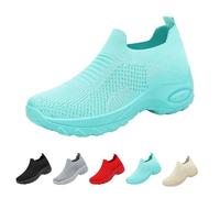 FGUUTYM Women's Slip On Trainers, Memory Foam Running Shoes, Trainers, Fitness, Gym, Sports Shoes, Comfortable Orthopaedic Shoes, Lightweight Mesh, Breathable Hiking Shoes, Air Cushion, Outdoor