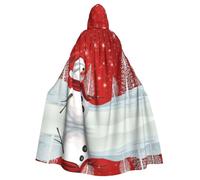 Fgwaauh 58inch Cloak With Hood, Merry Christmas Day Unisex Full Length Hooded Cape Halloween Party Cosplay Costume Cloak