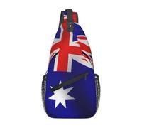 Fgwaauh Australian Flag Large Crossbody Pack Sling Bag Travel Hiking Chest Backpack For Women Men One Size
