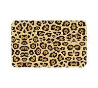 Fgwaauh Beautiful Leopard Print Diatomaceous Earth Shower Mat, Non-Slip Super Absorbent Quick Drying Bathroom Floor Mat