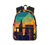 Fgwaauh Casual City Design Backpack For Men And Women Lightweight Travel