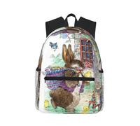 Fgwaauh Casual Easter Bunny Backpack For Men And Women Lightweight Travel