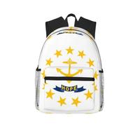 Fgwaauh Casual Rhode Island State Flag Backpack For Men And Women Lightweight Travel