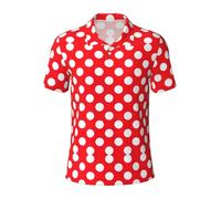 Fgwaauh Cute Polka Dot Golf Shirts for Men Dry Fit Performance Polo Short Sleeve Collared Shirt Black