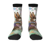 Fgwaauh Easter Bunny Fashion Breathable Printedboot Socks, Cute Socks For Men Women,Running Socks