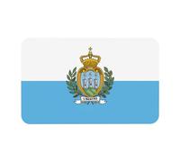 Fgwaauh Flag Of San Marino Diatomaceous Earth Shower Mat, Non-Slip Super Absorbent Quick Drying Bathroom Floor Mat