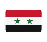 Fgwaauh Flag Of The Syrian Arab Republic Diatomaceous Earth Shower Mat, Non-Slip Super Absorbent Quick Drying Bathroom Floor Mat