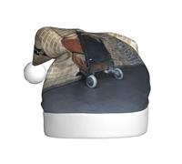 Fgwaauh London Station Platform Santa Hat, Christmas Hat,For Xmas New Year Christmas Party, Christmas New Year Festive Holiday Party Supplies