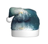 Fgwaauh Magic Lotus Floral Santa Hat, Christmas Hat,For Xmas New Year Christmas Party, Christmas New Year Festive Holiday Party Supplies