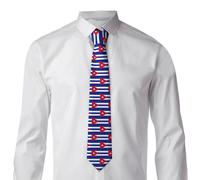 Fgwaauh Men'S Cuban Flag Necktie Classic Silk Tie Neck Ties For Men Accessory Wedding Formal Casual Party