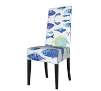 Fgwaauh Ocean Life Dining Chair Covers,Removable Washable Kitchen Dining Room Chair Slipcovers For Universal Fit,For Home,Restaurant,Banquet