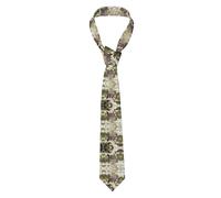 Fgwaauh Owl And Flower Classic Men'S Silk Tie Necktie Neck Ties