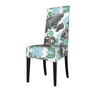Fgwaauh Rabbits Manatees Dining Chair Covers,Removable Washable Kitchen Dining Room Chair Slipcovers For Universal Fit,For Home,Restaurant,Banquet