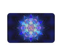 Fgwaauh Rectangle Mandala Diatomaceous Earth Shower Mat, Non-Slip Super Absorbent Quick Drying Bathroom Floor Mat