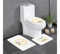 Fgwaauh Rhode Island State Flag Bathroom Rug Mat Set 3 Piece, Non-Slip Soft Carpet Mats, U-Shaped Toilet For Bathroom, Tub, Shower