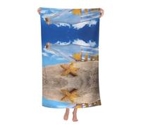 Fgwaauh Wishing Bottle Seascape Microfiber Beach Towel Towel Pool,Travel, Cruise,Home Baths, Camping Essentials Adults