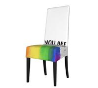Fgwaauh You Are Beautiful Dining Chair Covers,Removable Washable Kitchen Dining Room Chair Slipcovers For Universal Fit,For Home,Restaurant,Banquet