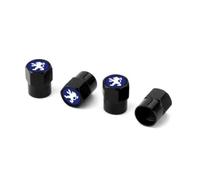 FGXBD 4 Pcs Alloy Tyre Valve Caps for Peugeot 408 2018-2022, Waterproof Leak-Proof Tire Stem Dust Covers Rubber Seal Ring Stem Caps,D
