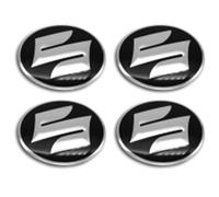 FGXBD 4Pcs 56mm Alloy Car Hub Centre Caps for Suzuki Kizashi Jimny IGNIS Livio SX4 Swift S-Cross Vitara WagonR, Water/Rust/DustProof Wheel Centre Covers with Badge Decoration