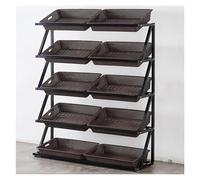 FGXHHS Commercial Display Rack with Baskets for Supermarkets and Kitchen Storage