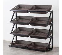 FGXHHS Commercial Display Shelf with Multiple Baskets for Supermarket, Kitchen, and Office Organization, Large Capacity Retail Storage Solution