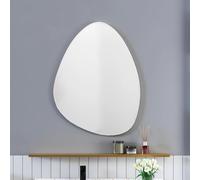 FGXHHS Irregular Wall Mirror, Frameless, 30cm X 50cm, 50cm 70cm, Asymmetrical Home Decor Mirror For Living Room, Bathroom, Bedroom, Entryway(White,50x70cm/19.7x27.6in)