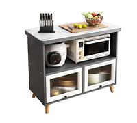 FGXHHS Kitchen Storage Shelves, Large Capacity Cabinets Modern Minimalist Multifunctional Sideboard (Color : Grey, Size 80CM)