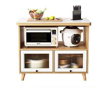 FGXHHS Kitchen Storage Shelves, Large Capacity Cabinets Modern Minimalist Multifunctional Sideboard (Color : Beige, Size 80CM)