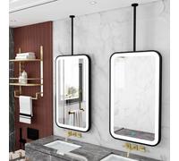 FGXHHS LED Bathroom Vanity Mirror for Wall｜Ceiling Hanging Mirrors Metal Framed Rectangle Over Sink｜Modern Decorative HD Glass Restroom，Entrance，Hotel(40cmx70cm)