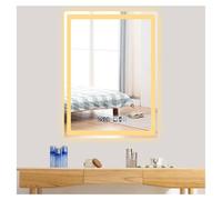 FGXHHS LED Illuminated ， with Lights，Wall Mounted Multifunction Vanity Mirror，with Time Temperature Dispaly Anti-fog Smart Switch(W50*H70cm/W19.7*H27.6IN)