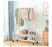 FGXHHS Metal Garment Rack for Bedroom Rolling Clothing Hanging Clothes on Wheels Have Enough Large Size Space to Hang Many Clothes/Gold/60Cm (White 100Cm) innovate
